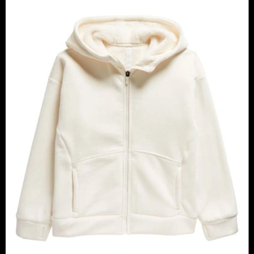 Zella Girl Kids Cream Hoodie - Medium (8-10)